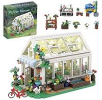 688 PCS MOC Garden Flower House Building Blocks DIY Greenhouse Model Kit Boxed