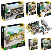 Blockz Supermarket, Truck, Checkout, Service Building Construction Brick Sets