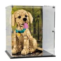 Acrylic Display Case for Lego Icons Golden Retriever Puppy Model 11384