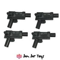 LEGO Submachine Gun Weapon Automatic Pistol Medium Barrel x4 NEW W47