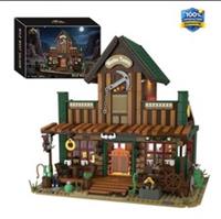 MOC Western Tavern Building Block Movie Scene Architecture Assembly Model Kit