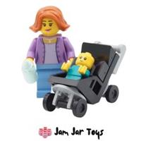 LEGO Mum & Baby Minifigures - Mother with Baby in Pushchair Pram NEW F31