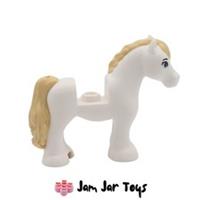 LEGO White Pony Horse Foal Tan Mane Tail NEW 42634 RBB