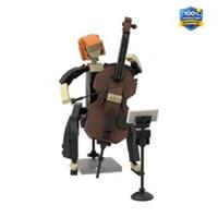 196 PCS MOC 8'' Female Cellist Building Block Set Expand for 21334