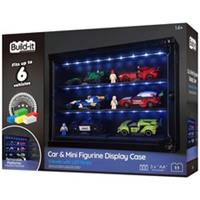 Build-It Car & Mini Figure Display Case LED Cabinet 3 Lavels with LED Strips UK