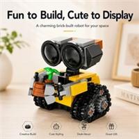 Robot Model Set - Creative Building Blocks with Plant - Cute Display Gift
