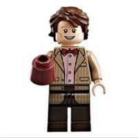 Custom LEGO 11th Doctor Minifigure Doctor Who Matt Smith With Fez Accessory