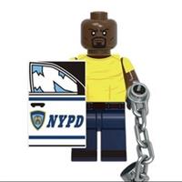 Custom LEGO Luke Cage Minifigure Marvel Power Man Defenders Chain Figure