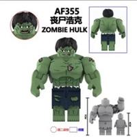 Custom LEGO Zombie Hulk Big Figure Marvel Zombies Large Big Fig Minifigure