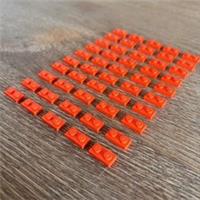 50x LEGO 1x2 Plate (3023) REDDISH ORANGE, FREE UK Postage