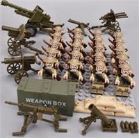 Custom LEGO Military Army Minifigure Bundle Soldiers Weapons Artillery Set