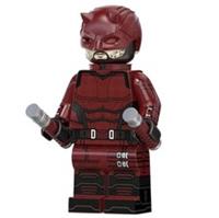 Custom LEGO Daredevil Minifigure Matt Murdock Marvel Red Suit Billy Clubs