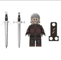 Custom LEGO The Witcher Geralt Minifigure With Silver Sword