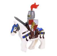 Custom LEGO Medieval Knight on Horse Figure Castle Warhorse