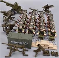 Custom LEGO Military Army Minifigure Bundle Soldiers Weapons Artillery Set