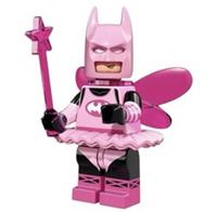 Custom LEGO Pink Fairy Batman Minifigure DC Tutu Wings Wand Figure