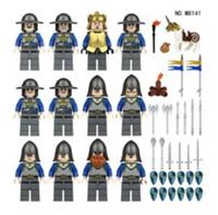 Custom LEGO Medieval Knights Minifigure Bundle Castle Army Horse Set