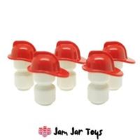 LEGO Firemans Hat Red x5 NEW Minifigure City Fire Helmet HG13