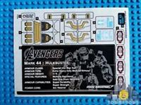 Lego Super Heroes STICKER SHEET ONLY for set 76105 The Hulkbuster Ultron Edition