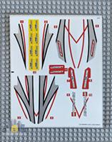 Lego Technic Model Racer STICKER SHEET 1 ONLY for Set 42000 Grand Prix Racer