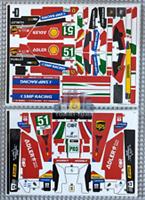 Lego Technic STICKER SHEET 1 and 2 for set 42125 Ferrari 488 GTE AF CORSE #51