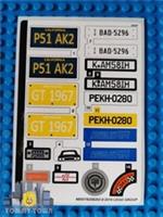 Lego Creator Expert Traffic STICKER SHEET ONLY for set 10265 Ford Mustang - New