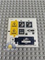 Lego Jurassic World STICKER SHEET ONLY for set 75920 Raptor Escape - Brand New