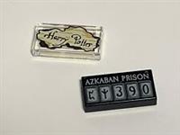 2 X lego ORIGINAL printed parts 1x2 from LEGO HARRY POTTER 76404 AZKABAN PRISON