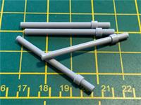 4 brand new Lego Bricks light grey 6L 6M Stick Bar Rod Flange Thick Stop