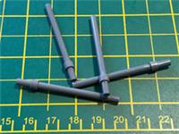 4 brand new Lego Bricks dark grey 6L 6M Stick Bar Rod Flange Thick Stop