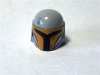 LEGO Star Wars part - MANDALORIAN HELMET light GREY from 75267
