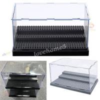 3 Steps Acrylic Display Case for Brick Minifigures Building Blocks Box Storage