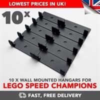 10x Wall Mount Hook for Lego Speed Champions F1 (Adhesive Pad or Screw-On)