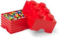 LEGO Storage Brick 6 Knobs RED, Stackable Box 8.47 l LARGE BEDROOM DESK TIDY