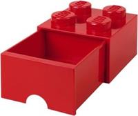 LEGO Brick with 4 Knobs 1 Drawer RED Storage Box LEGO Toys Desk Drawer BNIB