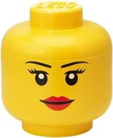 LEGO Storage Head MEDIUM Girl Storage Box & Lid Kids TOY BOX BEDROOM TIDY BNIB