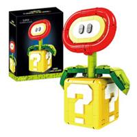 Super Mario Fire Flower Plant Building Block Set Game Model Brick Toys 349pcs