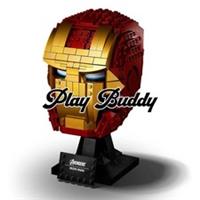 Avengers Iron Man Helmet Brick Iron Man Mask Assembly Building Block Toys Gift