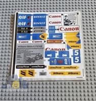 Lego Creator Expert STICKER SHEET 10353 Williams Racing FW14B & Nigel Mansell