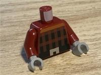 LEGO MINECRAFT part - PILLAGER TORSO 6528984 DARK RED FROM 21267