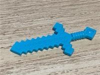 LEGO MINECRAFT part - 6093623 MINIFIGURE SWORD MEDIUM AZUR BLUE FROM 21267