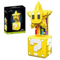 Super Mario Golden Star Figure Building Blocks Set Inspired Display Brick Toy
