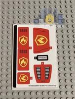 Lego City STICKER SHEET ONLY for Lego set 60282 Fire Command Unit