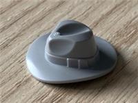 1 LEGO part - Fedora Trilby Hat - light grey western headgear rare