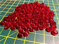 100 LEGO PARTS brand new RED 1x1 translucent RED - NIJAGO STAR WARS
