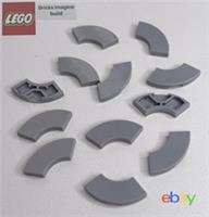12 x Lego Part 27925 Light Bluish Grey Tile, Round Corner 2 x 2 Macaroni -7B