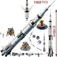 1969 pieces Apollo Saturn 5 Model Building Blocks Space Rocket Series Set(92176)