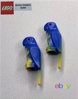 2 x LEGO Animal Yellow & Marbled Blue Parrot with Large Beak for MINIFIGURES-16B