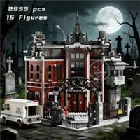 In Stock New 2953pcs Arkham Asylum 76300 Building Block Bricks with figures