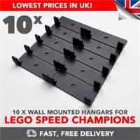 10x Wall Mount for Lego Speed Champions F1 (Adhesive Pad/Screw) Mini-fig mount